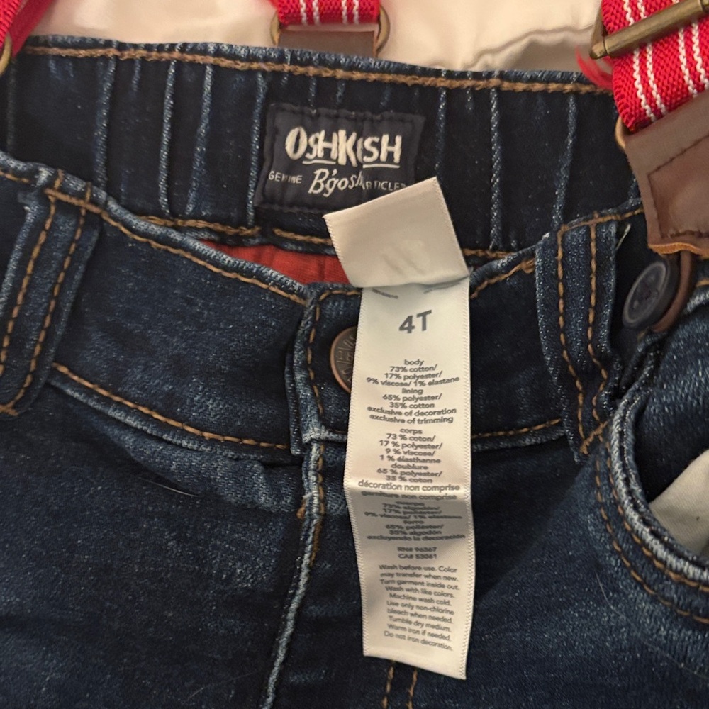 OshKosh B’gosh 4T lined Blue Jeans - Picture 2 of 7